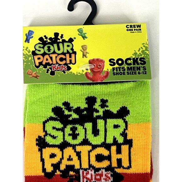 Sour Patch Kids Men’s Crew Socks Candy Theme Funny Novelty Gift - Picture 3 of 5
